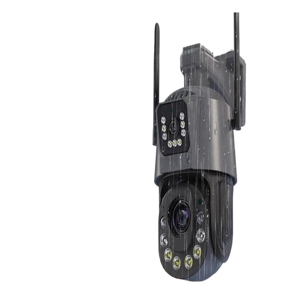 TWSYOXPR 6MP Dual Lens PTZ WiFi 4G SIM Card Camera Outdoor 30X 50X Optical Zoom Human Detection 200M Night Vision IP Cameras(UK Plug,6MP WiFi No Card)