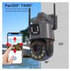 TWSYOXPR 6MP Dual Lens PTZ WiFi 4G SIM Card Camera Outdoor 30X 50X Optical Zoom Human Detection 200M Night Vision IP Cameras(UK Plug,6MP WiFi No Card) view 4