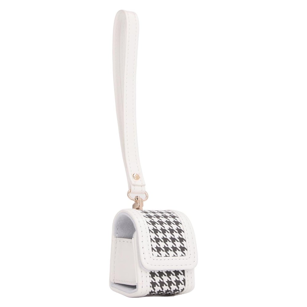 Akozon Stylish Plaid Pattern PU Protective Carrying Case with Hand Strap for PAL (White)