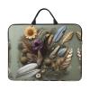 Feather Flower Printed Laptop Sleeve 16.5 * 12.2", Business and Casual Dual use, Suitable for Some laptops view 1