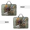 Feather Flower Printed Laptop Sleeve 16.5 * 12.2", Business and Casual Dual use, Suitable for Some laptops view 2