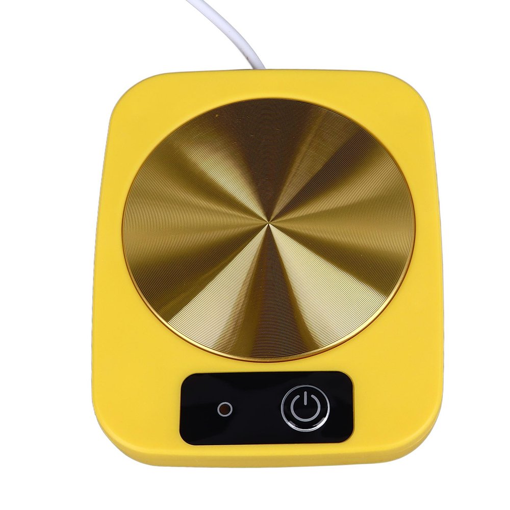 Acouto Portable Coffee Warmer Mug USB Powered Temperature Control for Travel - Yellow (Pink) (Blue) (Green) (Yellow)