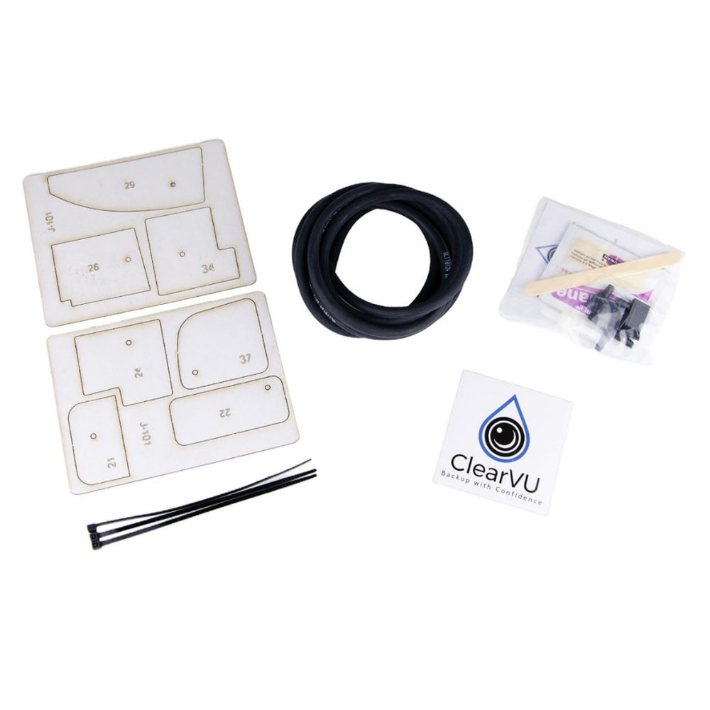 ClearVU J-101 Backup Camera Cleaner fits 2011-2021 Grand Cherokee | Includes DIY Kits | No Wiring Needed | Rinse Off Using Existing Factory Wiper Controls | Cleans Off Snow, Salt & Dirt