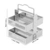 Alipis Stainless Steel Staining Rack for Microscope Slides Lab Jar Rack Drying Storage Box view 2