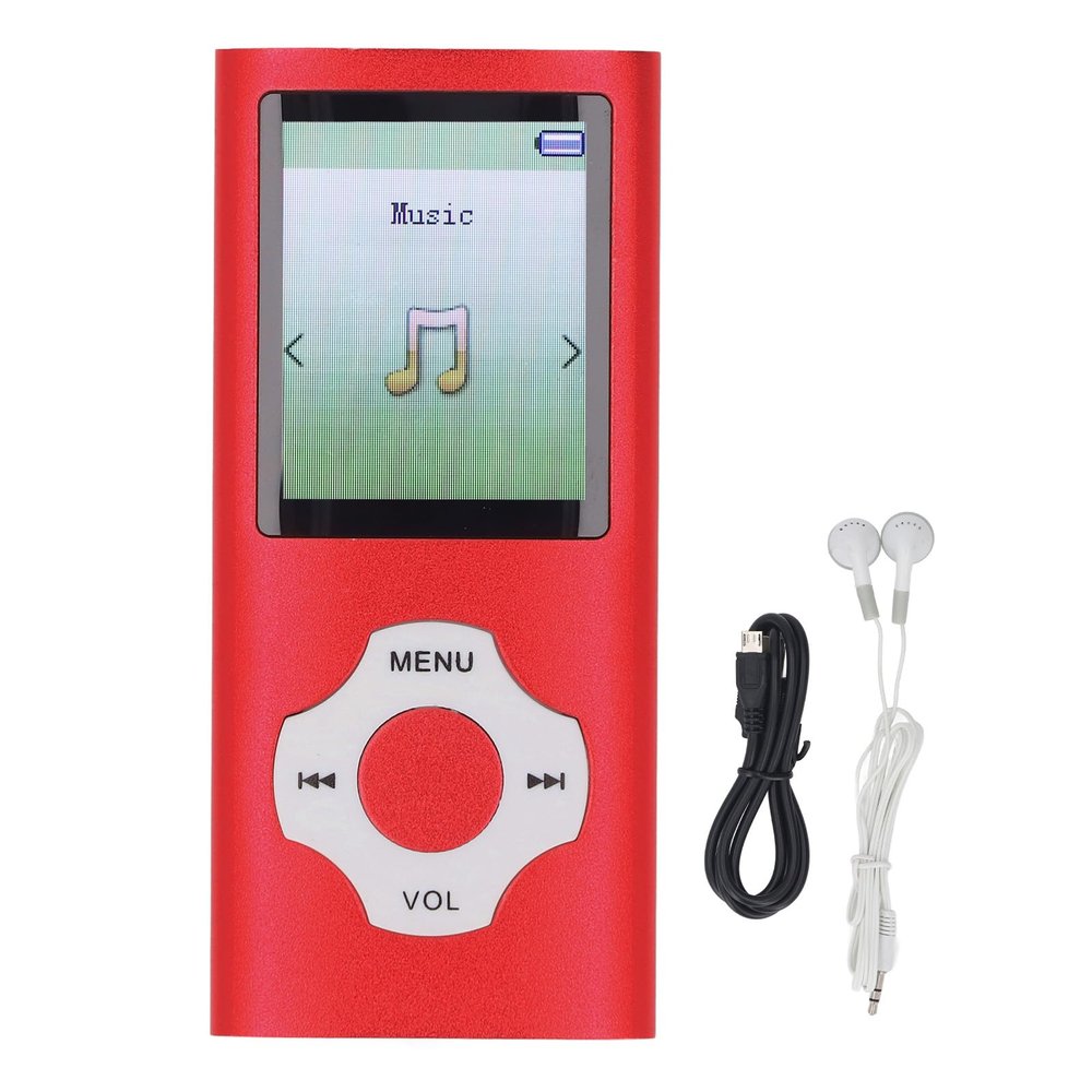 LICAEVEY HiFi MP3 MP4 Player with 1.8" Color Screen, Support 128GB Expandable Memory, Aluminum Alloy Body, 10 Hour Playback, Supports MP3 | WMA | FLAC | APE (Red)