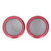 Qiilu Speaker Grill Guard Protector 2pcs Speaker Covers Black Round Speaker Grill Mesh Deco Ive Subwoofer with 8 Screws OD 97mm for Car Speakers (Red) view 1