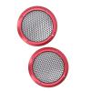 Qiilu Speaker Grill Guard Protector 2pcs Speaker Covers Black Round Speaker Grill Mesh Deco Ive Subwoofer with 8 Screws OD 97mm for Car Speakers (Red) view 3