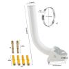 Adjustable Satellite Dish Antenna Mount, Satellite Antenna J Pole Mounting Kit, Universal Antenna Mount for Wall Eave Roof view 3