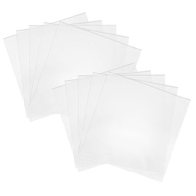 Happyyami 10pcs Record Protective Bag Outer Record Cover Clear Polypropylene Cover Sleeve Protection Wrap Removable Thick for Records Albums Party Adhesive Plastic