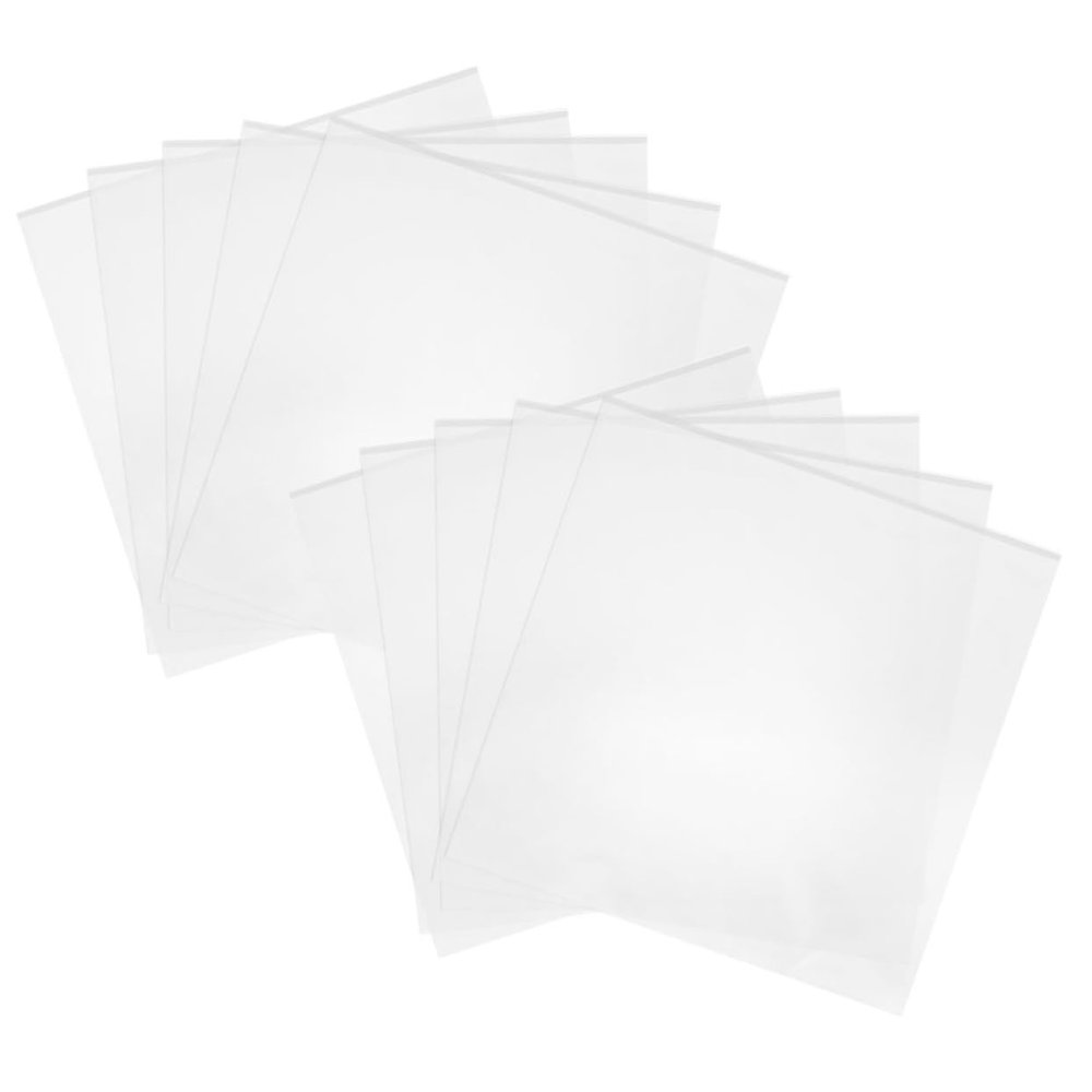 Happyyami 10pcs Record Protective Bag Outer Record Cover Clear Polypropylene Cover Sleeve Protection Wrap Removable Thick for Records Albums Party Adhesive Plastic