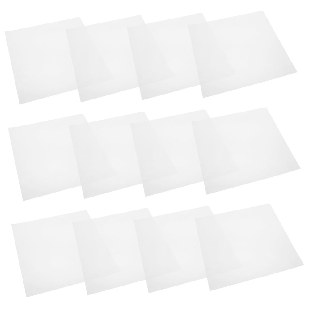 Mikinona 30pcs Thick Vinyl Record Outer Sleeves Self-Adhesive Protective Covers for Album Collection Translucent Storage for Dust and Moisture Protection