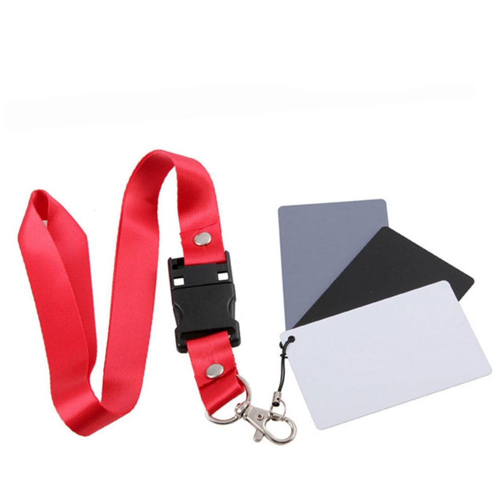 DOITOOL 2sets Ergonomic Portable Light White Balance Card Reflective Board for Exposure Photography