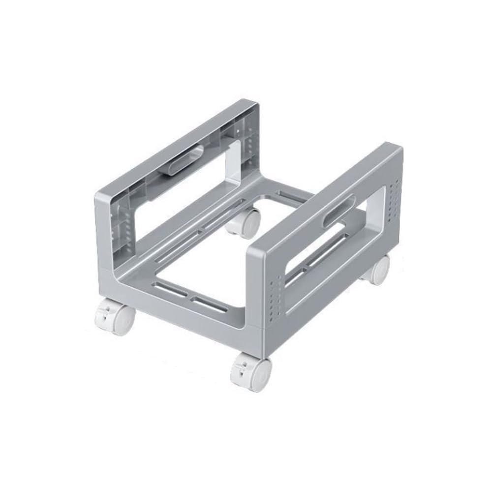 CPU Stand PC Tower Stand, PC Tower Stand Holder with Rolling Caster Wheels, Mobile CPU Stand for Floor Carpet Gaming PC Case CPU Holder(Gris)