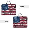 American Flag Patterned Laptop Sleeve (16.5x12.2 inches), Anti-Collision Protective Shell, Portable Handheld Design view 2