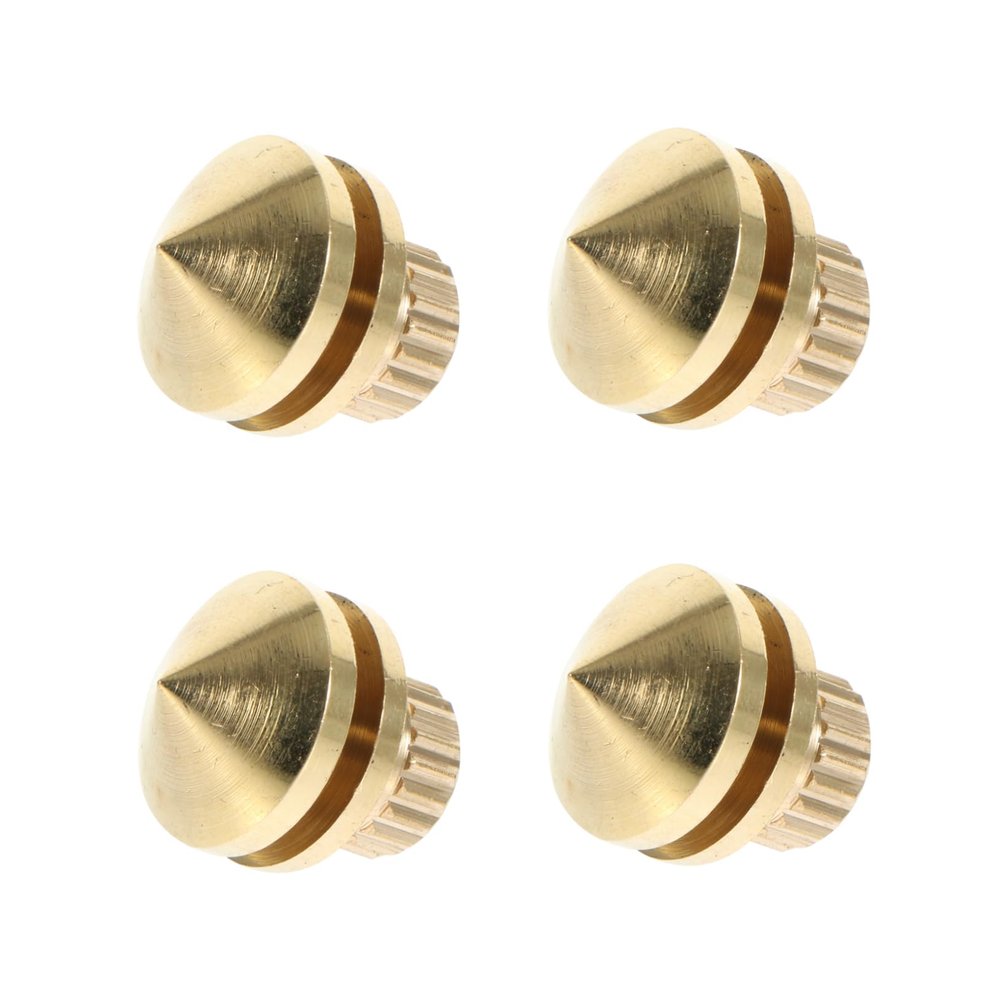 CONGARTENO 4pcs Pure Copper Studio Monitor Pads for Recording Studio Shockproof Speaker Spikes Speaker Isolation Karaoke Spikes Pad