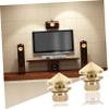 CONGARTENO 4pcs Pure Copper Studio Monitor Pads for Recording Studio Shockproof Speaker Spikes Speaker Isolation Karaoke Spikes Pad view 4