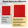 10ft12ft Red Backdrop Curtain for Wedding Parties, 2 Panels Wrinkle Free Polyester Photo Backdrop Drapes Back Drop Cloth for Memorial Day Birthday Photography Background view 4