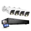 ANNKE 2MP Security Camera System, 16CH 3K Lite DVR Recorder with AI Motion Detection, 4X 1080P (19201080) Add-on Wired White Cams with Smart Color Night Vision, IP67, 3.6mm Lens, 4TB Hard Drive view 1