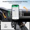 Miracase Phone Holders for Your Car with Metal Hook Clip, Air Vent Cell Phone Stand Car Mount, Universal Automobile Cradle for Garmin GPS Fit iPhone Android and All Smartphones, Carbon Fiber 2 Pack view 4