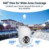 VORGUT Wired Security Camera System Outdoor, 4pcs Pan/Tilt CCTV Cameras and 4CH 5MP Lite AHD TVI DVR (500GB HDD), 360 View Surveillance DVR Kit, Motion Detection, 24/7 Recording, Remote Access view 3