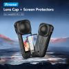 AMAZEAR Screen Protector and Lens Cap Combo for Insta360 X5 Accessories, Insta 360 X4/X5 Tempered Glass Film Screen Cover (2Pack) and Silicone Lens Guards Protective Case Bundle Kit view 2