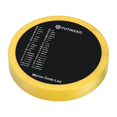 PUTIKEEG Morse Code Round Table Key morse code List Learning Shortwave Radio (Yellow)
