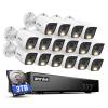 ANNKE 2MP Security Camera System, 16CH 3K Lite DVR Recorder with AI Motion Detection, 16x 1080P (19201080) Add-on Wired White Cams with Smart Color Night Vision, IP67, 3.6mm Lens, 3TB Hard Drive view 1