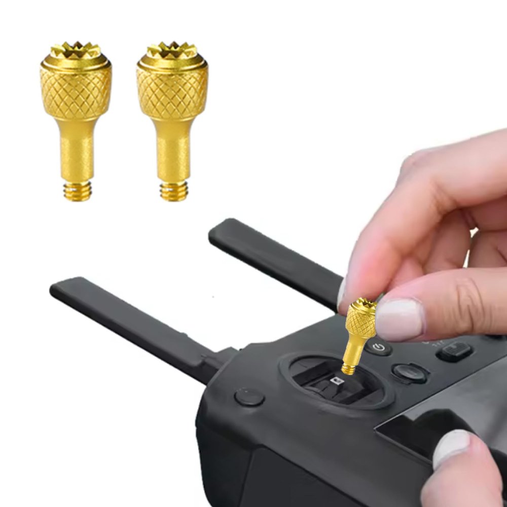 NovelGoal 2 Pairs Remote Control Joystick Stick Rocker Replacement, Remote Controller Thumb Sticks Compatible with Air 2S/Mini 3 Pro/3 Pro/3 Pro Cine (Gold)