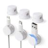 360 Rotatable Cord Organizer  Magnetic Cable Clips Adhesive Cable Management Holders for Desk, Car, Nightstand  6 Pack (White) view 1