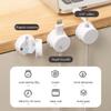 360 Rotatable Cord Organizer  Magnetic Cable Clips Adhesive Cable Management Holders for Desk, Car, Nightstand  6 Pack (White) view 3