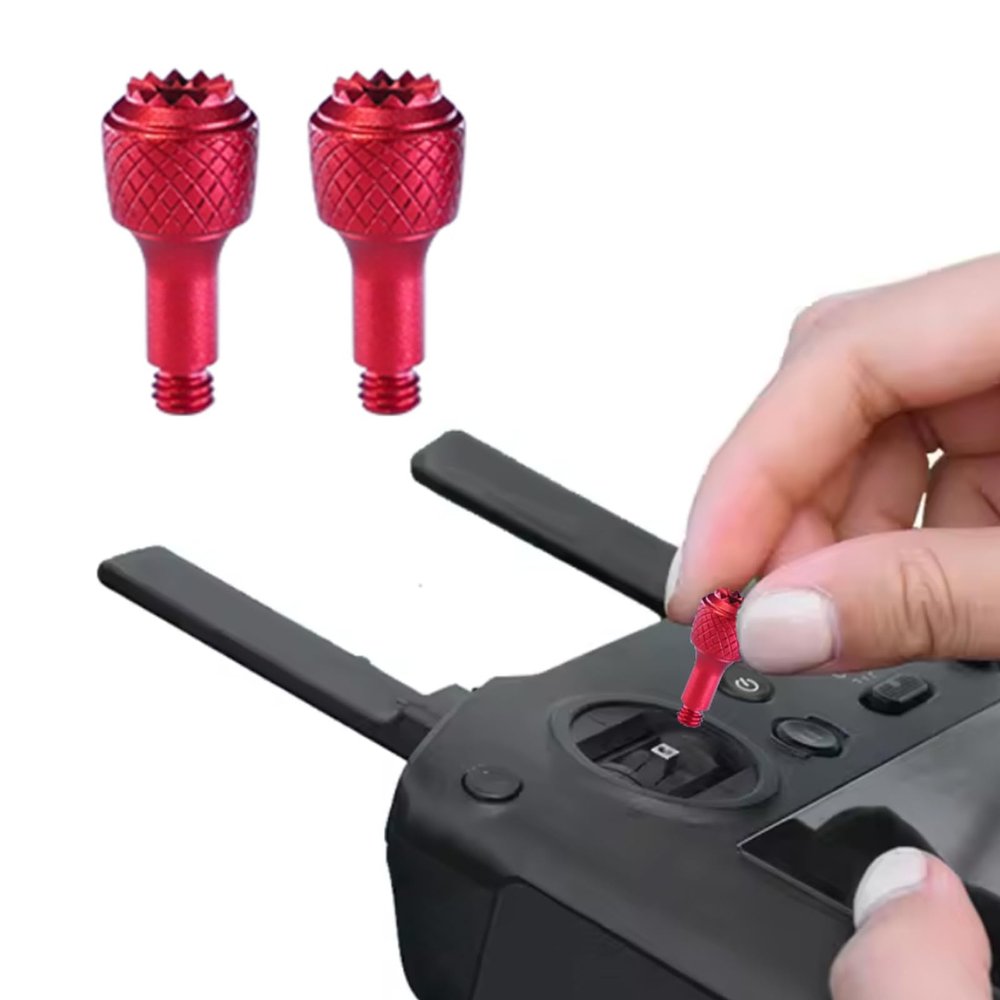 NovelGoal 2 Pairs Remote Control Joystick Stick Rocker Replacement, Remote Controller Thumb Sticks Compatible with Air 2S/Mini 3 Pro/3 Pro/3 Pro Cine (Red)