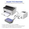 Network Ethernet to USB Print Server (NOT Plug&Play), Non-WiFi Version, 2 Port Print Server for USB Printer, Convert USB Printer to Ethernet Networking - Windows Mac Linux Compliant - CR102 view 3