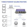 Network Ethernet to USB Print Server (NOT Plug&Play), Non-WiFi Version, 2 Port Print Server for USB Printer, Convert USB Printer to Ethernet Networking - Windows Mac Linux Compliant - CR102 view 4