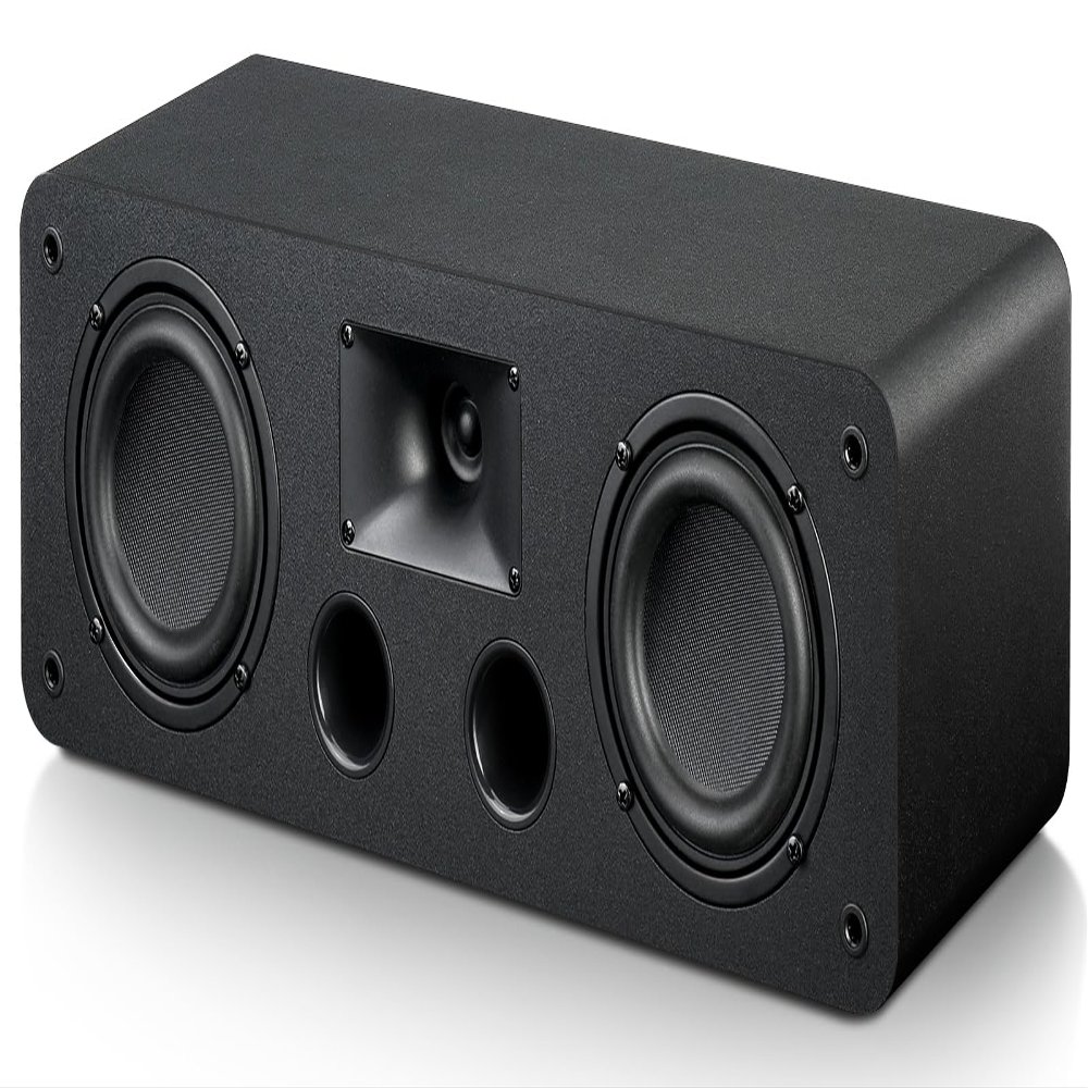Saiyin Center Channel Speaker Dual 4-inch Woofers and Silk Tweeter