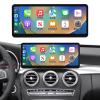 NINETOM 2026 Upgraded 12.3" Ultra-Narrow Touchscreen Wireless CarPlay Android Auto Receiver Compatible with Mercedes-Benz C/GLC-Class W205 (20152018), for NTG 5.0/5.1/5.2 System view 1