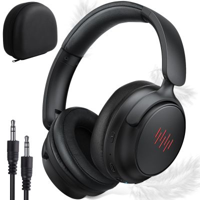 ANC Wireless Headphones with Case, Active Noise Canceling Over Ear Bluetooth Headset with Mic, Deep Bass Lightweight Cordless Headphone for iPhone 17 Air 16 Pro Max S26 S25 Travel Home Office TV