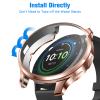Fintie 3 Packs Screen Protector Case Compatible with Garmin Venu 3S (41mm), Soft TPU Plated Bumper Full Cover Protective Cases [Scratch-Proof], Black/Rose Gold/Clear view 4