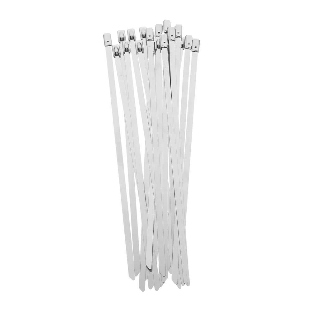 Zerodeko 20pcs Stainless Steel Cable Ties Heavy Duty Uv Resistant Self-locking Zip Ties for Electrical Industrial Use