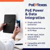 PoE Texas 10th Gen iPad Wall Mount with LED Status Indicator Black Aluminum Office Conference Room Display Tablet Surface Mount Dock, Dash App - Bundled with AF-USBC-JB PoE Adapter view 3
