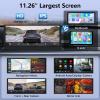 11.26" Largest Car Tablet Pro Max 2025 Carplay Screen for Car 4K Dash Cam 350 Rotatable CameraCust-omized Bracket Apple Car Play & Android Auto Screen w Bluetooth Audio Mirror Link Video view 2