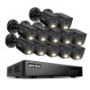 ANNKE 2MP Security Camera System, 16CH 3K Lite DVR Recorder with AI Motion Detection, 12x 1080P (19201080) Add-on Wired Black Cams with Smart Color Night Vision, IP67, 3.6mm Lens, No Hard Drive view 1