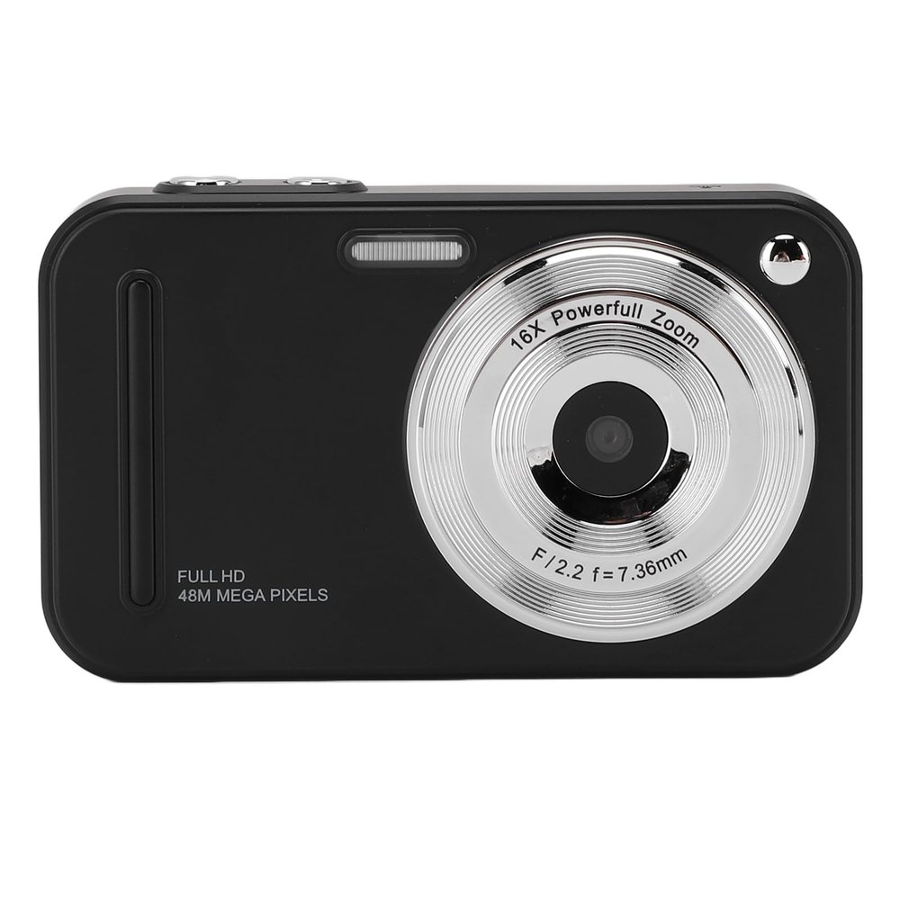 1080P Digital Camera Small Compact 48MP Camera with 16X Digital Zoom 2.4 Inch Screen Anti Shake Travel Video Camera for Students