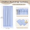 10ft x 10ft Baby Blue Backdrop Curtains, Wrinkle-Free Sheer Chiffon Fabric Photo Backdrop Draping Fabric for Wedding Arch Baby Shower Gender Reveal Photography Decorations view 3