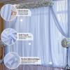 10ft x 10ft Baby Blue Backdrop Curtains, Wrinkle-Free Sheer Chiffon Fabric Photo Backdrop Draping Fabric for Wedding Arch Baby Shower Gender Reveal Photography Decorations view 4