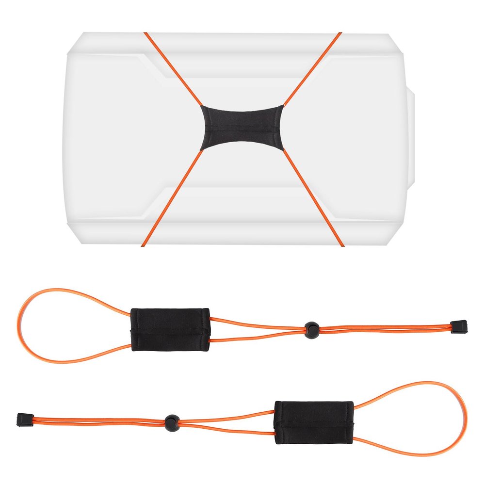 2pcs Fishing Graph Cover Straps Compatible with Humminbird & Lowrance, Adjustable Fish Finder Cover Bungee with Adjustable Buckle and Stretchable Accessories Cord Fit up to 18in Screens (Orange)