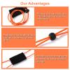 2pcs Fishing Graph Cover Straps Compatible with Humminbird & Lowrance, Adjustable Fish Finder Cover Bungee with Adjustable Buckle and Stretchable Accessories Cord Fit up to 18in Screens (Orange) view 4