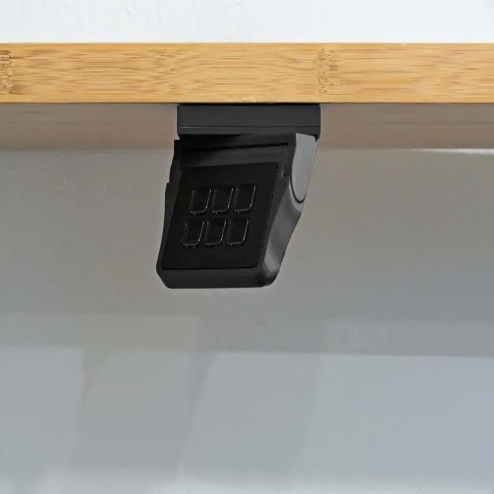 Adjustable Under-Table Stand, Articulating Desk Mount for Stream Deck Mini, Space-Saving Design (Black)