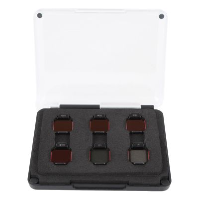 Drone Lens Filter Set 6 in 1 Flip Optical Glass CPL ND32 ND64 ND16 ND128 Protective Filters with Storage Box for Photography