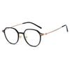 Cyxus Titanium Round Blue Light Blocking Glasses Men Women Computer Gaming Glasses UV400 glasses 8254 Black view 1