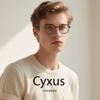 Cyxus Titanium Round Blue Light Blocking Glasses Men Women Computer Gaming Glasses UV400 glasses 8254 Black view 3